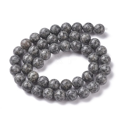 Natural Sesame Jasper/Kiwi Jasper Beads Strands G-F351-8mm-1