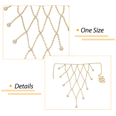1Pc Crystal Rhinestone Shouder Chain Strap AJEW-HY0001-36-1