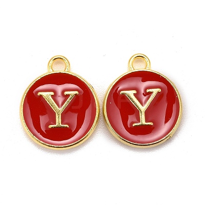 Golden Plated Alloy Enamel Charms LS-X-ENAM-S118-03Y-1