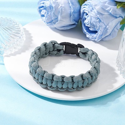 6Pcs 6 Colors 7 Inner Cores Polyester & Spandex Cord Braided Bracelets for Men Women BJEW-JB12509-1