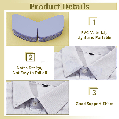 PVC Shirt Collar Shaping Support LS-FIND-WH0159-20B-1