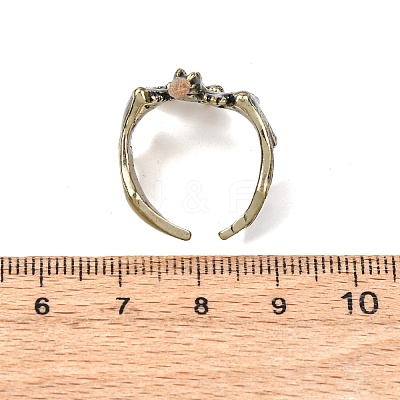 Glow in the Dark Luminous Brass Open Cuff Ring PW-WG90626-03-1