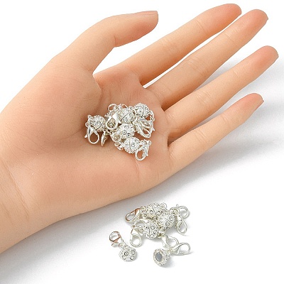 1Pc Alloy Crystal Rhinestone Magnetic Clasps ALRI-YW0001-11S-1