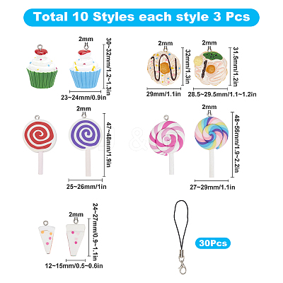 Handmade Polymer Clay Pendants CLAY-SC0001-05-1