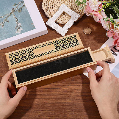 Rectangle Wood Incense Box AJEW-WH0817-031-1