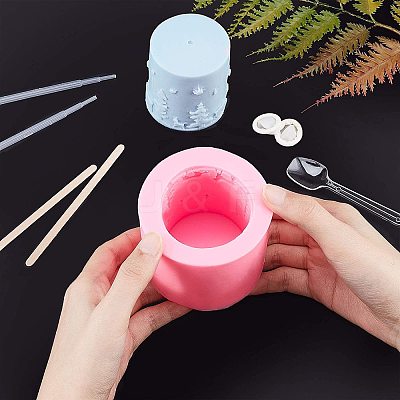 DIY Christmas Pattern Candle Molds DIY-PH0004-96-1