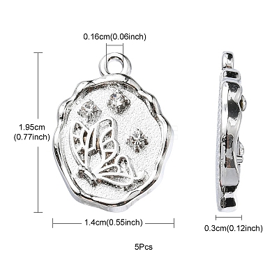 Alloy Crystal Rhinestone Pendants FIND-YW0001-88-1