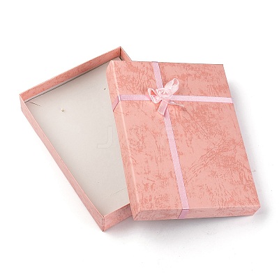 Jewelry Cardboard Boxes with Flower(Color Random Delivery) and Sponge Inside LS-CBOX-R023-4-1