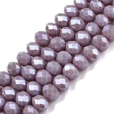 Electroplate Glass Beads Strands EGLA-A044-P6mm-A13-1