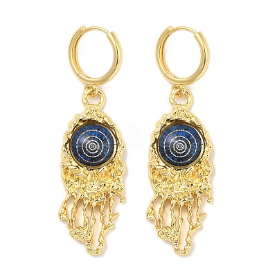 Rack Plating Brass Dangle Earrings for Women EJEW-M260-24G-1