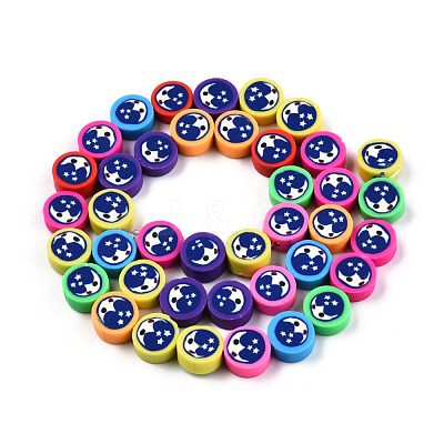 Handmade Polymer Clay Beads Strands CLAY-T020-38-1