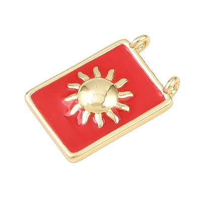 Brass Enamel Pendants KK-L251-01G-D01-1