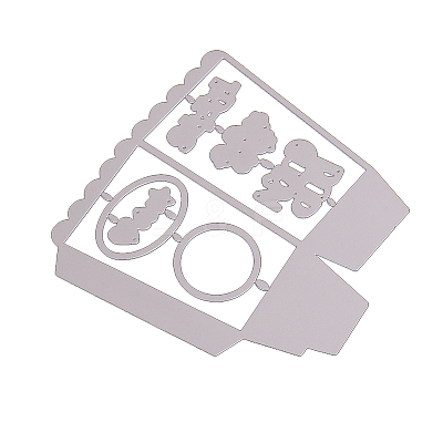 Pop Corn Box Frame Carbon Steel Cutting Dies Stencils DIY-F036-30-1