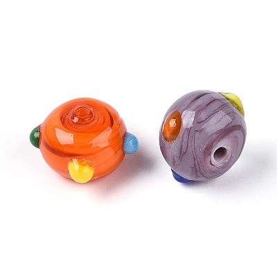Handmade Lampwork Bumpy Beads LAMP-ZX003-07-1