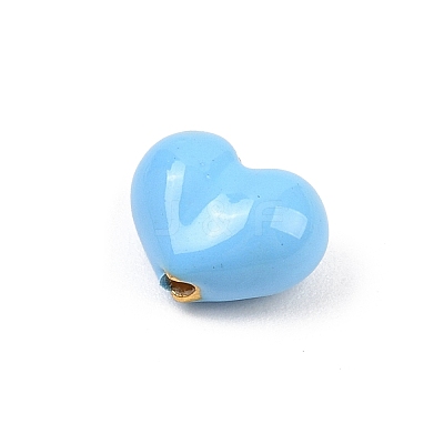Brass Enamel Beads KK-G541-01E-1