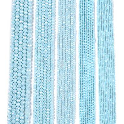 Electroplate Glass Beads Strands EGLA-A044-P1mm-B06-1