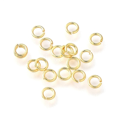 Brass Open Jump Rings KK-V007-004G-05-1