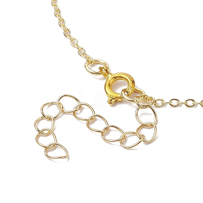 Brass Flower Pendant Necklace NJEW-JN04704-1