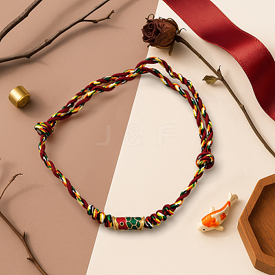 8Pcs 2 Colors Cotton Thread Braided Bracelets BJEW-GO0002-03-1