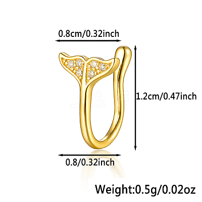 S925 Silver Heart Crown Cross Moon Nose Clip Fashion Jewelry VW3837-9-1