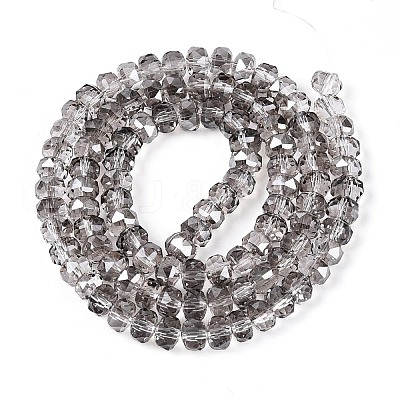 Electroplate Transparent Glass Beads Strands EGLA-N022-05B-C14-1