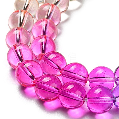 Dyed & Heated Synthetic Quartz Beads Strands G-P502-01C-04-1