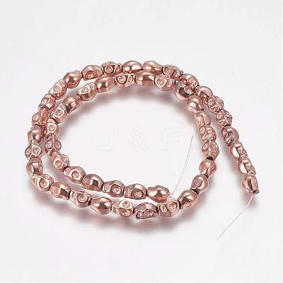 Grade AA Non-Magnetic Synthetic Hematite Bead Strands G-G652-28RG-1