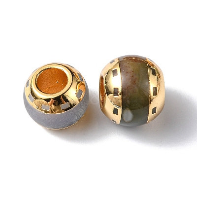 Brass European Beads G-F743-07-1