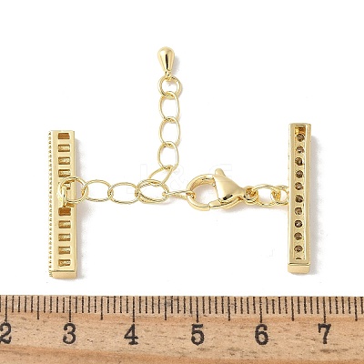 Brass Cubic Zirconia Chain Extender KK-F893-01G-1