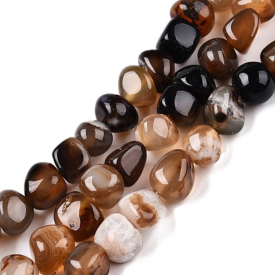 Natural Dyed & Heated Agate Beads Strands G-N342-65A-1