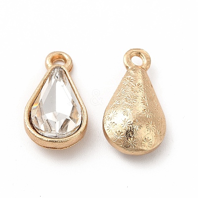 Faceted Glass Rhinestone Pendants FIND-G049-01G-05-1