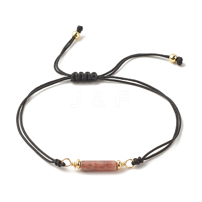 Adjustable Natural Jade Braided Beaded Bracelets for Women BJEW-JB07792-1