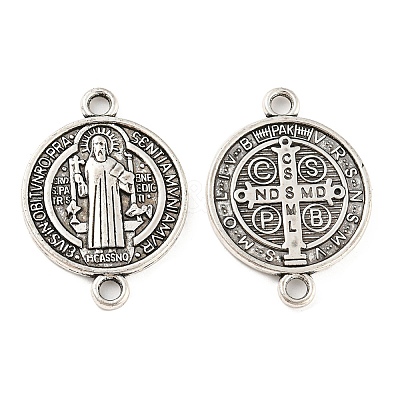 Tibetan Style Alloy Connector Charms TIBE-P001-29AS-1