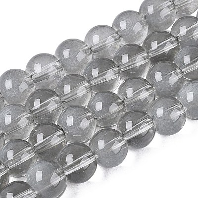 Transparent Glass Imitation Cat Eye Beads Strands GLAA-Q110-01B-02-1