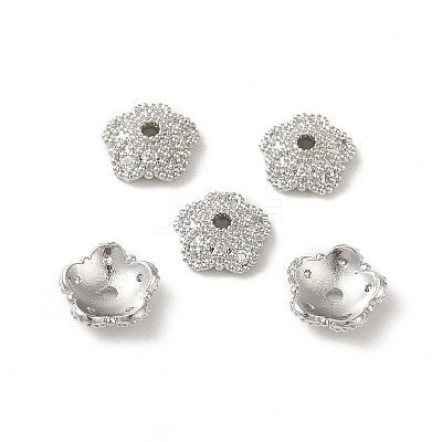 Rack Plating Brass Beads Caps KK-B088-04B-P-1