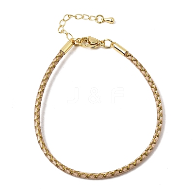 Polyester Cord Braided Bracelet Makings MAK-Z003-01G-27-1