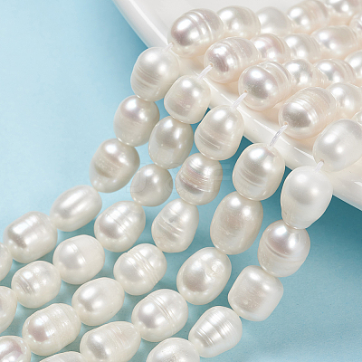 Natural Cultured Freshwater Pearl Beads Strands PEAR-N012-08N-1