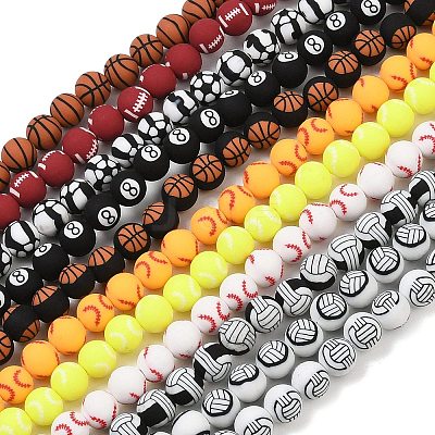 Handmade Polymer Clay Beads Strands PY-CBAEC33-01-1