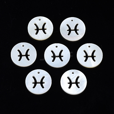 Natural Freshwater Shell Charms SHEL-N027-10I-1