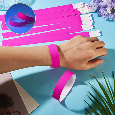 Luminous Paper Disposable Wristbands BJEW-TAC0075-001C-1