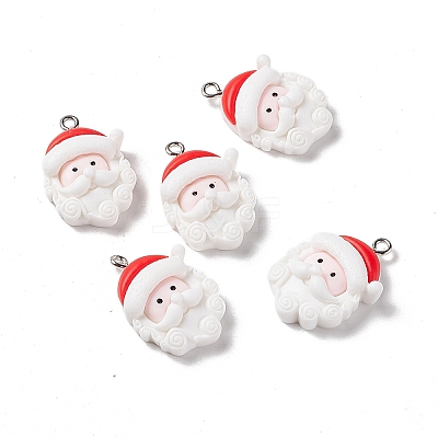 Christmas Theme Opaque Resin Pendants X-FIND-E025-14-1