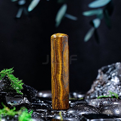 Natural Tiger Eye Column Display Decorations PW-WG55221-05-1