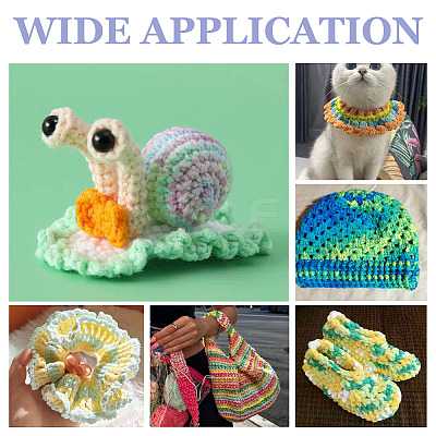 Polyester Fibers Knitting Yarn DIY-TADJ0002-005A-1