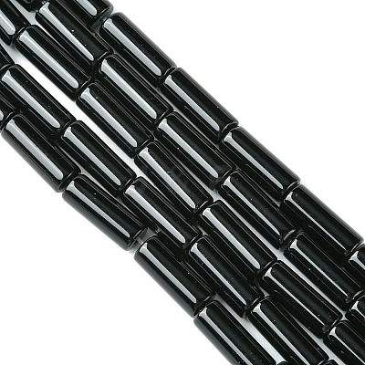 Natural Black Onyx Beads Strands X-G134-1