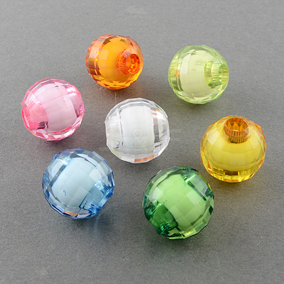 Transparent Acrylic Beads X-TACR-S081-M-1