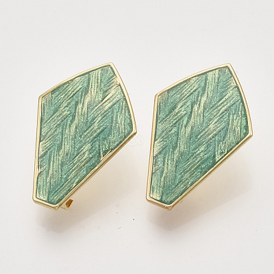Iron Enamel Stud Earring Findings IFIN-N003-21A-1