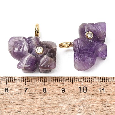Natural Banded Amethyst Carved Pendants G-H357-01G-13-1