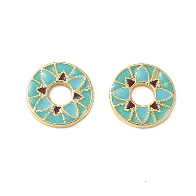 Brass Enamel Beads KK-P290-31G-02-1