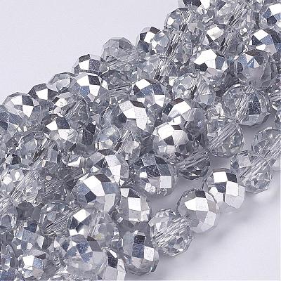 Electroplate Glass Bead Strands X-GR10MMY-07S-1