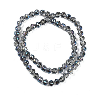 Transparent Electroplate Glass Beads Strands EGLA-N002-34C-C22-1